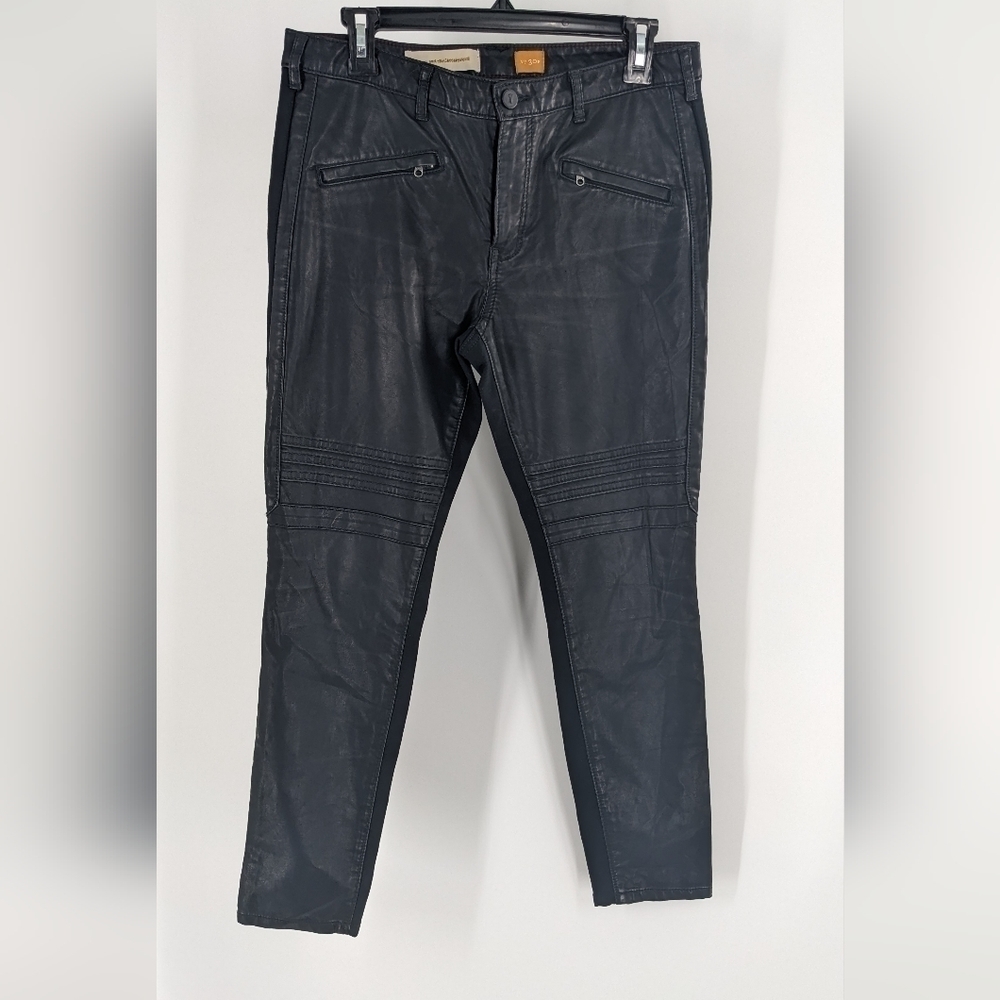 Antropologie Pilcro and the letterpress faux leather pants Size 30